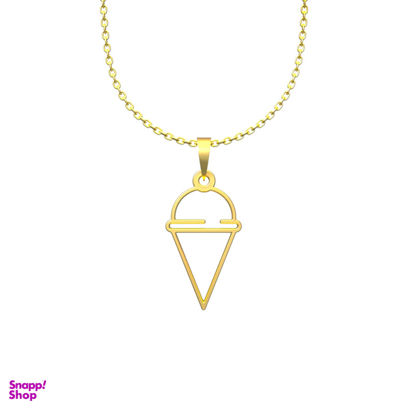 گردنبند طلا 18 عیار زنانه مدوپد مدل بستنی کد F3-1-1253