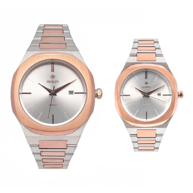 ست ساعت مچی عقربه ای زنانه و مردانه سورین مدل GL1182B-ST06S