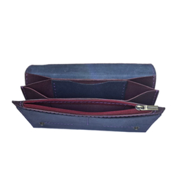 کیف پول کتی چرم طبیعی دست دوز مدل ChDD2