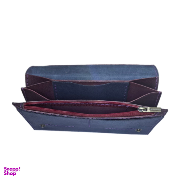 کیف پول کتی چرم طبیعی دست دوز مدل ChDD2