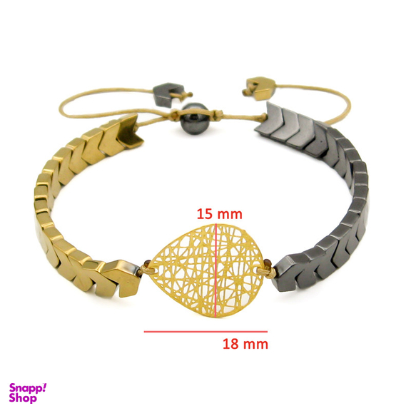 دستبند طلا 18 عیار زنانه کاپانی مدل چیپسی کد kb027