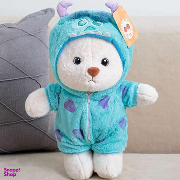 عروسک خرسی دو چهره پولیشی مدل لباس استیج سایز 28 سانتی متر