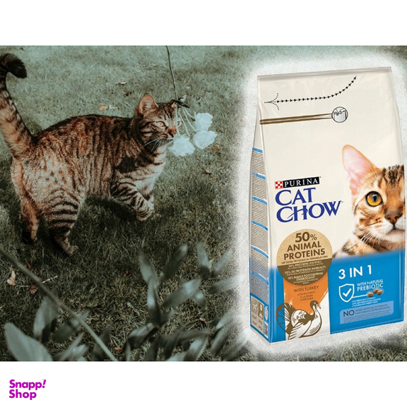 غذای خشک گربه بالغ پورینا مدل Cat Chow وزن 1.5 کیلوگرم