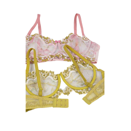 ست شورت و سوتین دانتل و تور فنردار بارون کد 2021 رنگ سبز