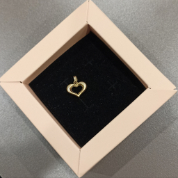 آویز گردنبند طلا 18 عیار زنانه طرح قلب توخالی