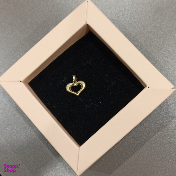 آویز گردنبند طلا 18 عیار زنانه طرح قلب توخالی