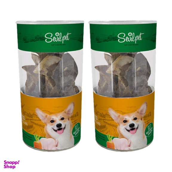 تشویقی سگ سویل پت مدل Lamb Hooves Chicken Carrot Filled وزن 150 گرم بسته 2 عددی