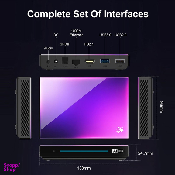 اندروید باکس اچ 96 مدل max m9 4/32GB