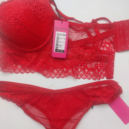 ست شورت و سوتین زنانه برتا کد 6077RP رنگ قرمز