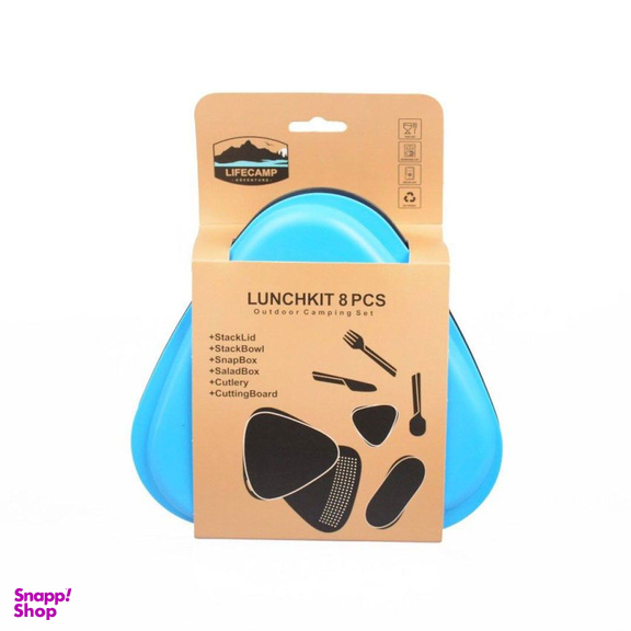 ست ظرف مثلثی 8 تیکه لایف کمپ مدل LunchKit
