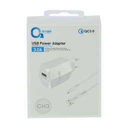 شارژر دیواری اکسیژن مدل CH3 به همراه کابل Type-C