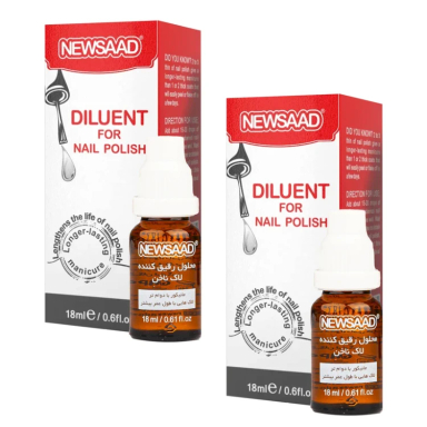 محلول رقیق کننده لاک ناخن نیوساد مدل DILUENT2 حجم 18 میلی لیتر مجموعه 2 عددی