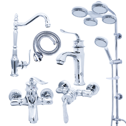 ست شیرآلات اهرمی اندیکا مدل بامبو کد 65 مجموعه 6 عددی