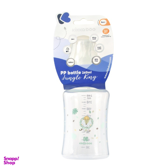 شیشه شیر پلی پروپیلن کیکابو مدل jungle king گنجایش 240 میلی لیتر
