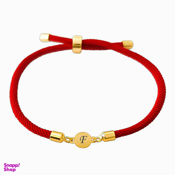 دستبند طلا 18 عیار دخترانه وی وی گلد گالری مدل حرف F کد RS2215