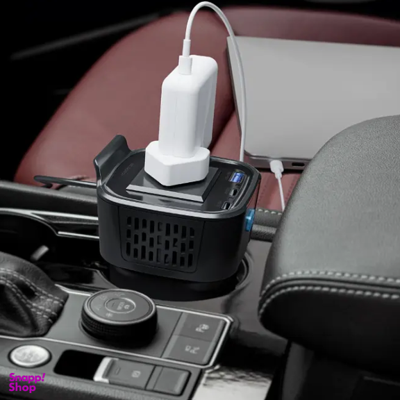 اینورتر فندکی 150 وات پاورولوژی مدل CUP HOLDER