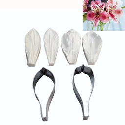 ست کاتر و وینر فوندانت به گز مدل گل آلسترومریا مجموعه 6 عددی