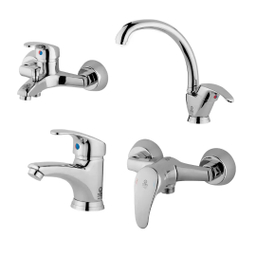 ست شیرآلات کروم تپس مدل گلدیس