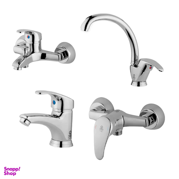 ست شیرآلات کروم تپس مدل گلدیس