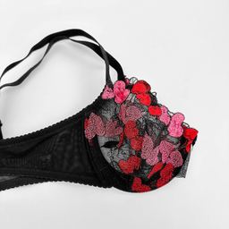 ست شورت و سوتین زنانه نوشه پوش کد 88807 رنگ مشکی قرمز