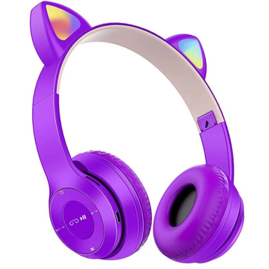 هدفون بی سیم بلوتوثی مدل گربه ای کد P47M Color Light