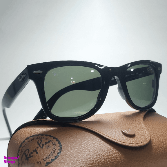 عینک آفتابی ری بن پلاریزه مدل Wayfarer کد 2140 رنگ مشکی