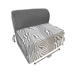 کاناپه تخت شو یک نفره نوپه هوم مدل گورخری کد M1060