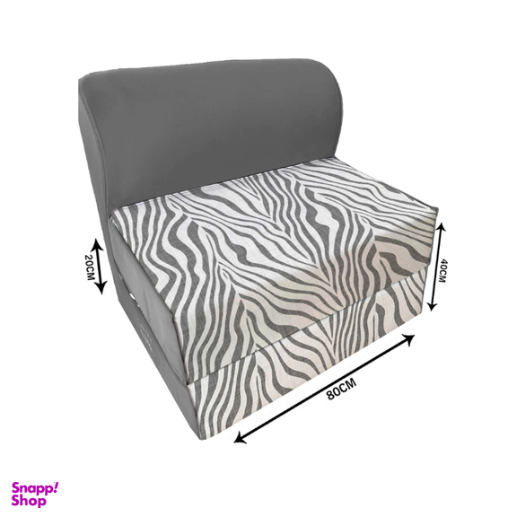 کاناپه تخت شو یک نفره نوپه هوم مدل گورخری کد M1060