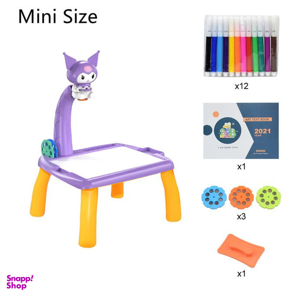 بازی آموزشی رنگ آمیزی ناب سل مدل میز نقاشی پروژکتوردار طرح کرومی