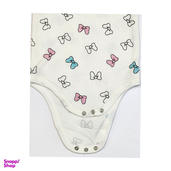 بادی آستین کوتاه نوزادی کد 6235 رنگ سرخابی مجموعه 2 عددی