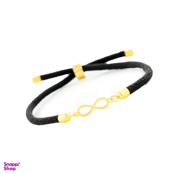 دستبند طلا 18 عیار زنانه روژا گلد طرح بینهایت کد 75671