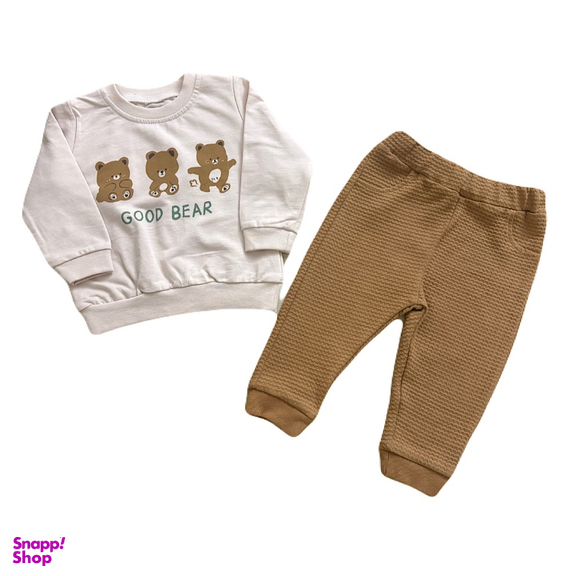 ست سه تکه نوزاد مدل خرسی کد 3030