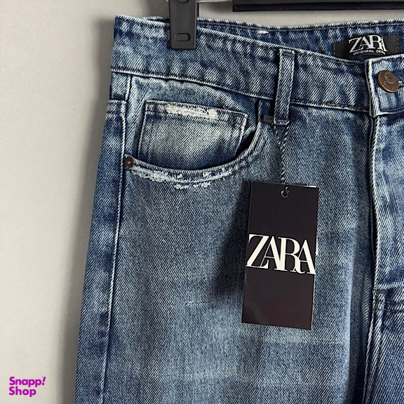 شلوار بگ مردانه طرح ZARA کد 3090 رنگ آبی