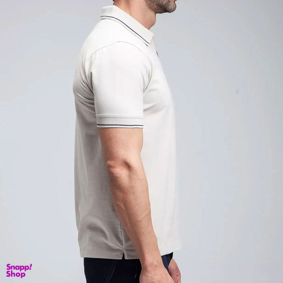 تیشرت مردانه ست من مدل یقه دار نیم زیپ کد TY174 رنگ کرم