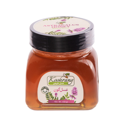 عسل طبیعی چهل گیاه و گون رویال کندو کوهرنگ وزن 450 گرم بسته 2 عددی