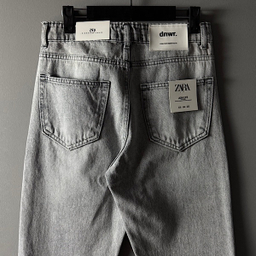 شلوار مام فیت مردانه طرح ZARA کد 1576 رنگ طوسی روشن