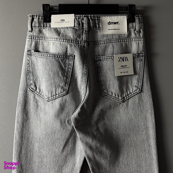 شلوار مام فیت مردانه طرح ZARA کد 1576 رنگ طوسی روشن
