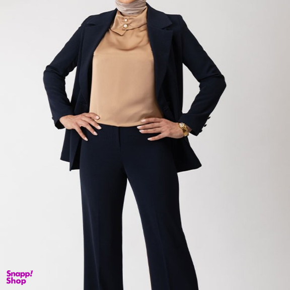 تاپ زنانه برنس مدل سپینود رنگ نسکافه ای