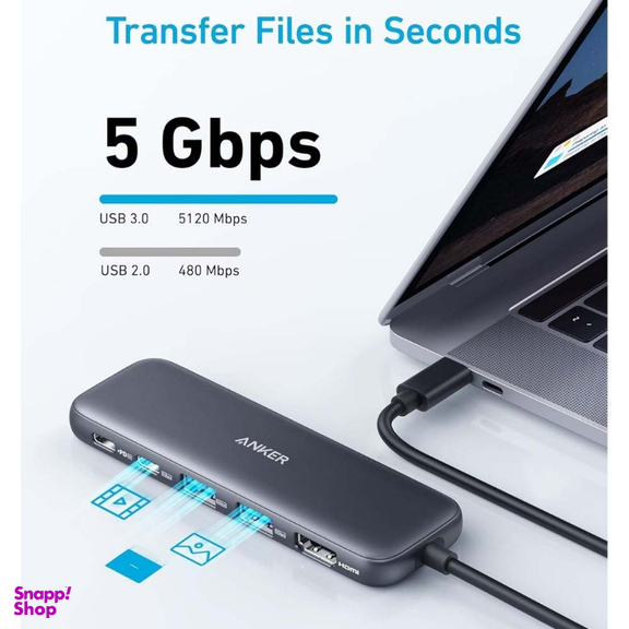 USB هاب 5 پورت Type-C انکر مدل 332