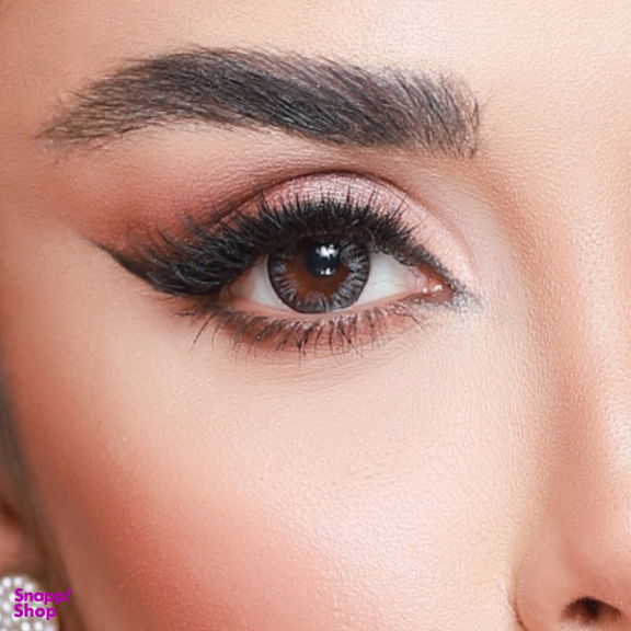 لنز فصلی بیوتی شماره 205 رنگ طوسی دور مشکی