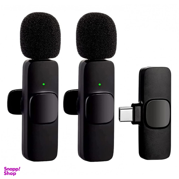میکروفن یقه ای بی سیم مدل K8 Dual Type-C بسته 2 عددی