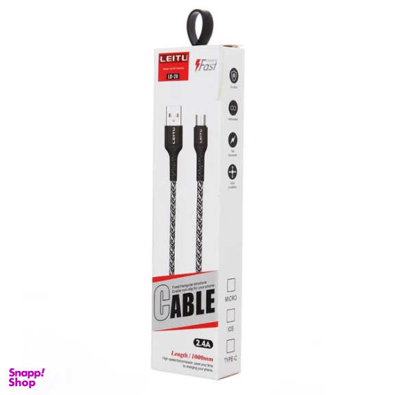 کابل تبدیل USB به Type-C لیتو مدل LD-26 طول 1 متر