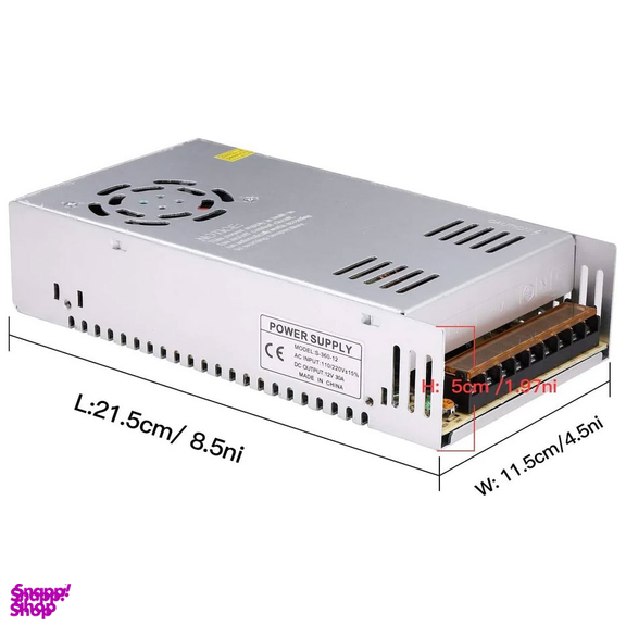 آداپتور سوییچینگ 12 ولت 30 آمپر مدل S-360-12 بسته 5 عددی