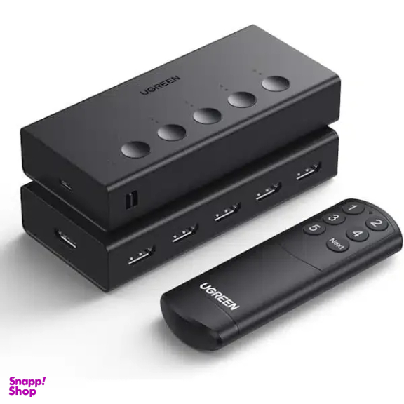 سوئیچ 6 پورت HDMI 2.0 یوگرین مدل CM568 کد 90512 به همراه ریموت کنترل