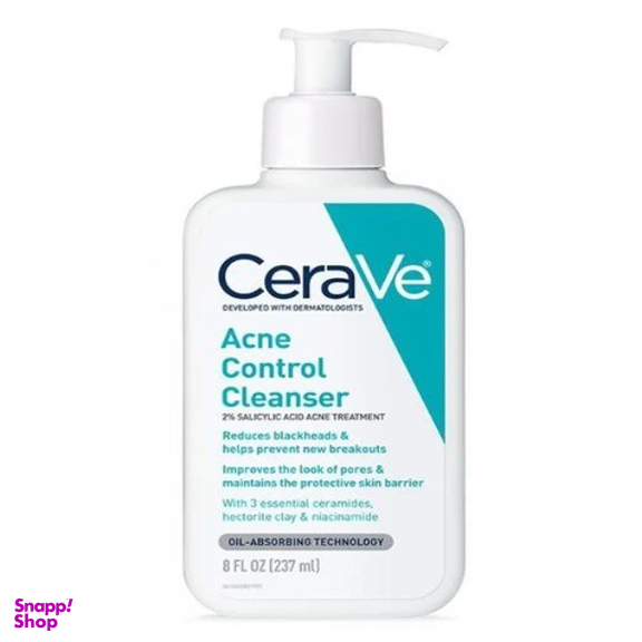 ژل شستشو صورت ضد جوش سراوی مدل Acne Control مناسب پوست چرب حجم 237 میلی لیتر