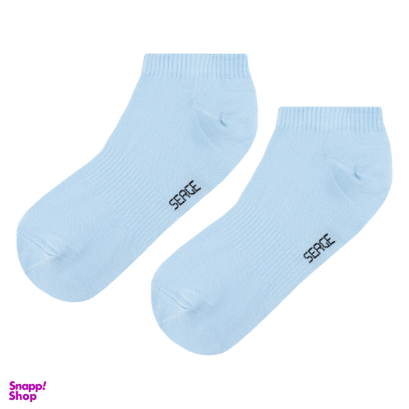 جوراب ساق کوتاه زنانه سرژه مدل 255161 رنگ آبی روشن
