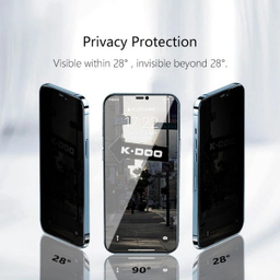 محافظ صفحه نمایش حریم شخصی کی زد دوو مدل Privacy Glass مناسب برای گوشی موبایل اپل iPhone 16 Pro Max