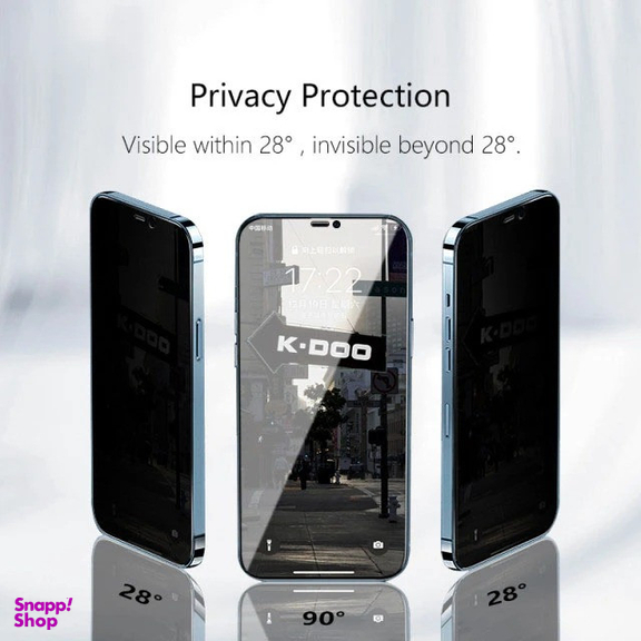 محافظ صفحه نمایش حریم شخصی کی زد دوو مدل Privacy Glass مناسب برای گوشی موبایل اپل iPhone 16 Pro Max