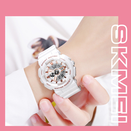 ساعت مچی عقربه ای اسکمی مدل 1689 رنگ سفید