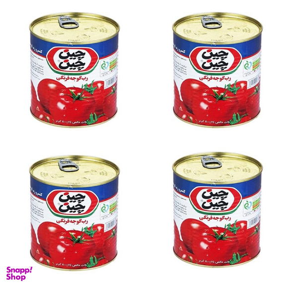 رب گوجه فرنگی چین چین وزن 800 گرم بسته 4 عددی